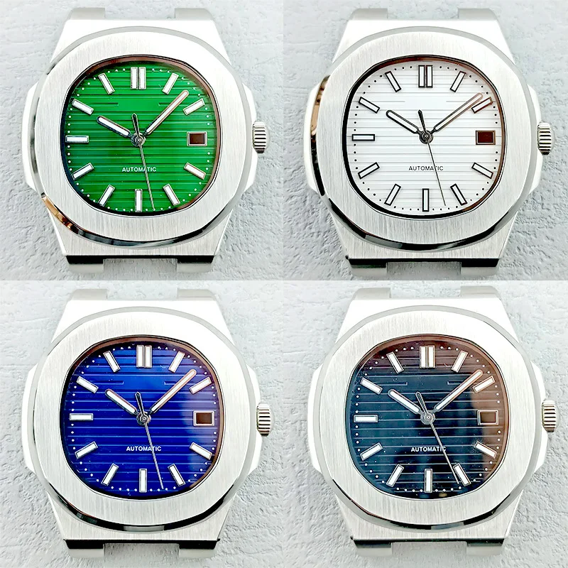 

41mm silver case fits NH34 NH35 NH36 movement 316L stainless steel sapphire glass 10bar waterproof watch accessories