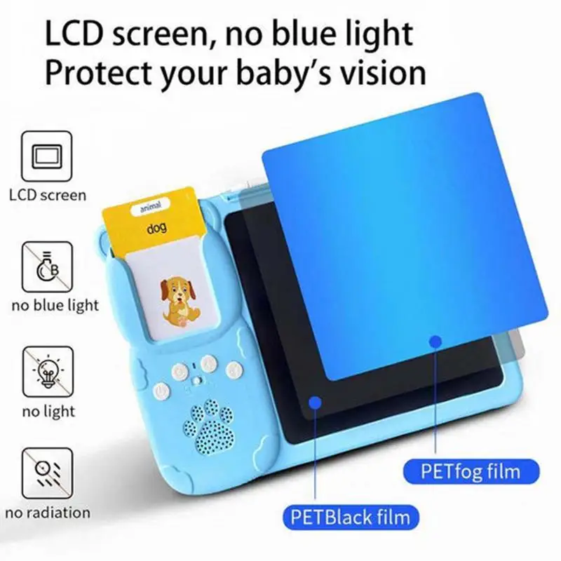 2-in-1 Talking Flash Cards Writing Tablet Device Early Educational Learning Machine Interactive Words Reading Machine for kids