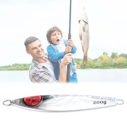 Fishing Tackle Lure Iron Plate Sea Baits Night Light Slow Shake Luminous Artificial Iron Plate Bait Sea Fishing Tackle Accessory