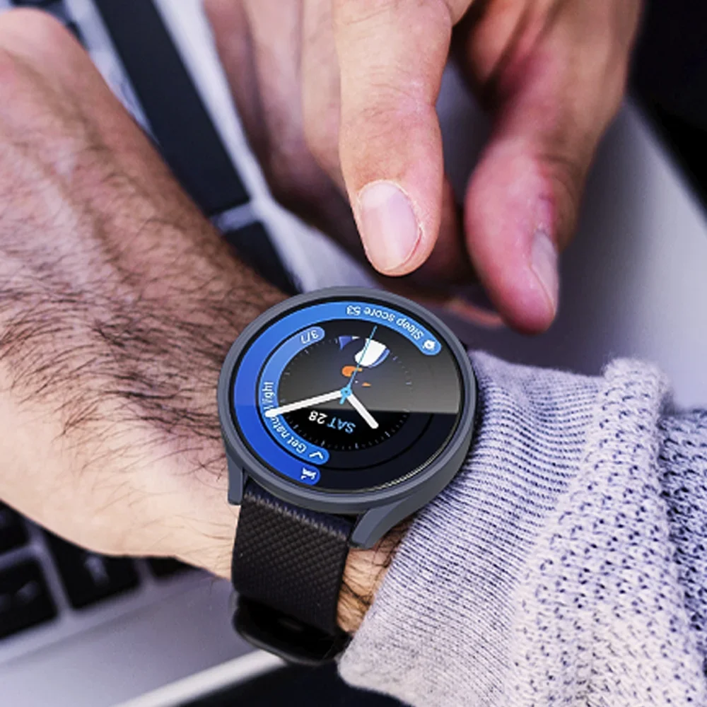 Закаленное стекло + чехол для Samsung Galaxy Watch 7/6/5/4 FE 44 мм 40 мм 3DFull, чехол для ПК, бампер, защитная пленка для экрана, аксессуары