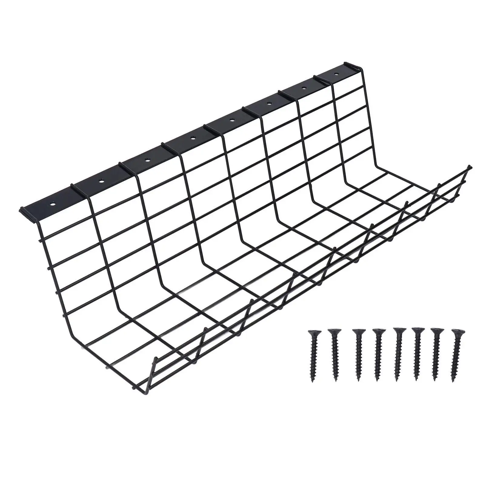 Black Cable Management Tray for office Desk – Efficient Organizer for Tidy Workspace