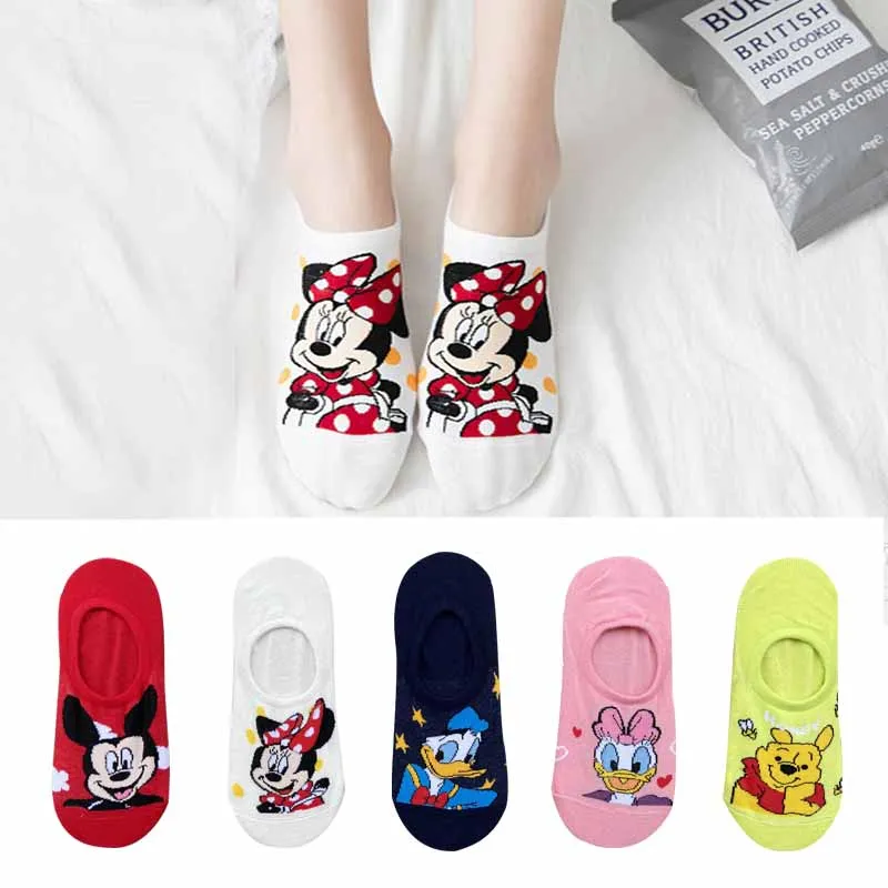5 Paar koreanische Sommer-Damensocken mit Cartoon-Tiermotiv, Bär, Maus, kurze Socken, niedliche, lustige, unsichtbare Baumwoll-Kawaii-Knöchelsocken, Größe 35–40 – Detail 7