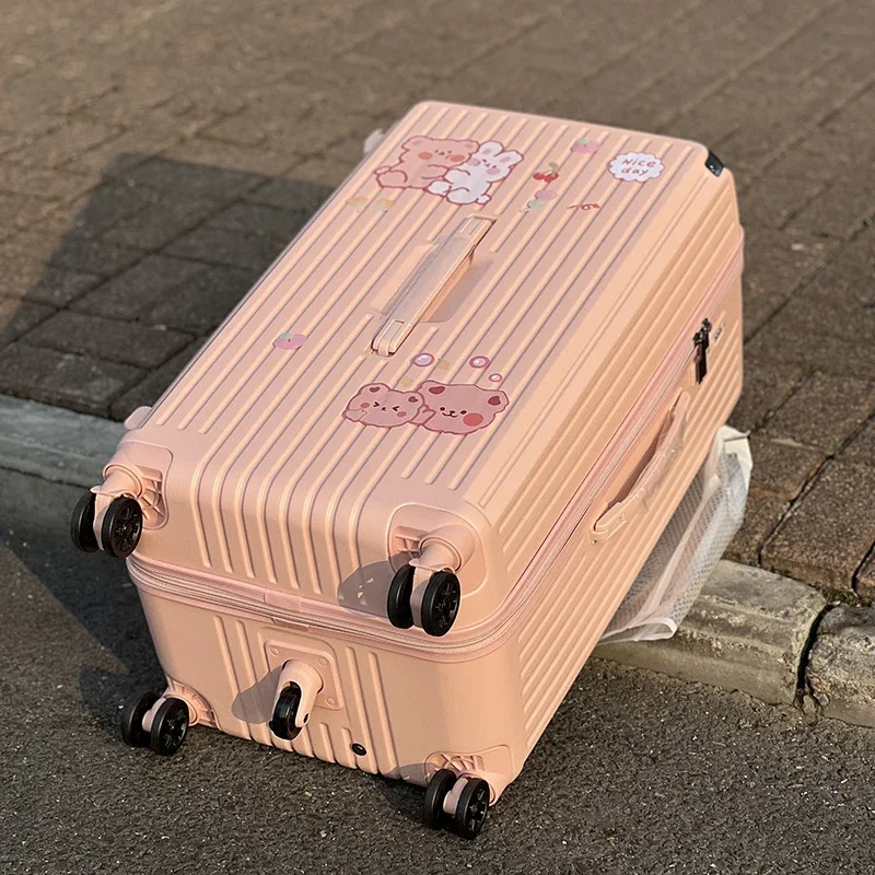 Unisex Rolling Travel Luggage Cabin Holiday Suitcase Set Couples Travel Anti-Fall Password Outing Luggage Case Universal Wheel