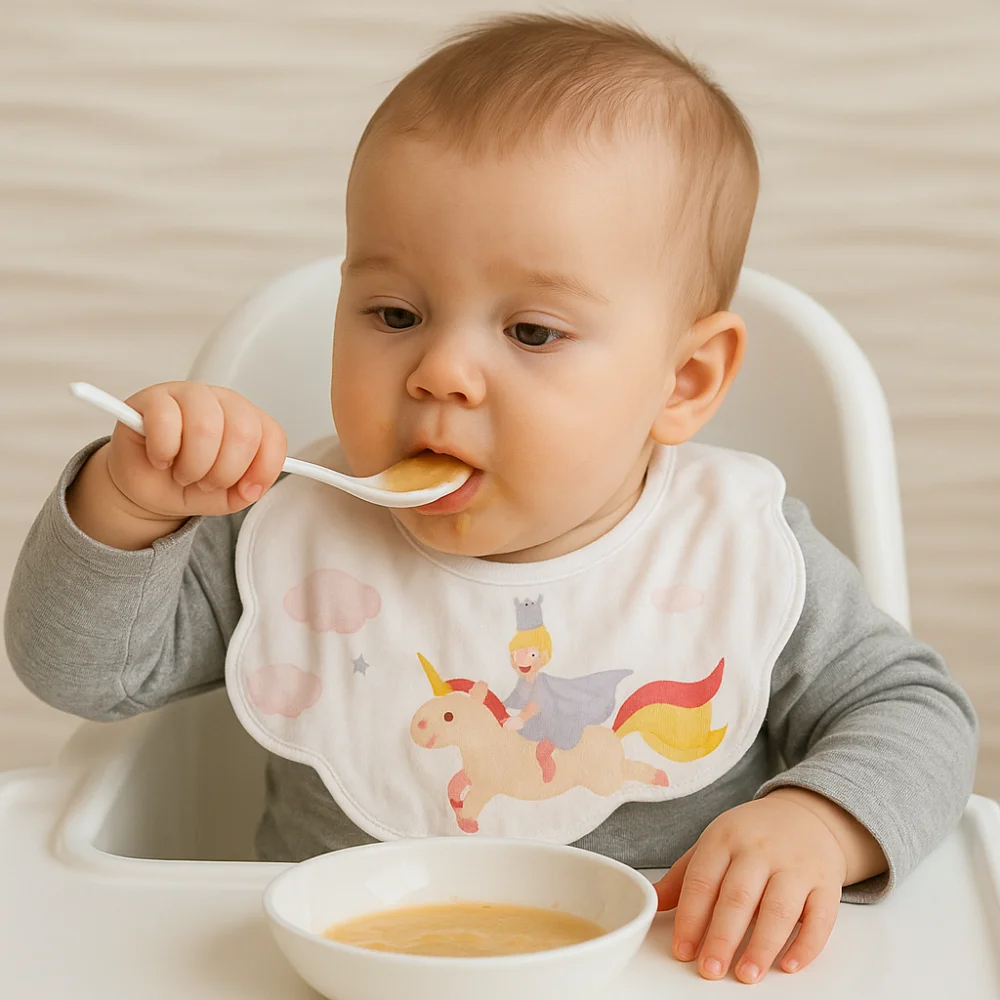 

Cartoon Anti-vomiting Bibs Flower Shape Cotton Yarn Baby Drooling Bibs Rotatable Round Neck Saliva Towel Feeding Accessories