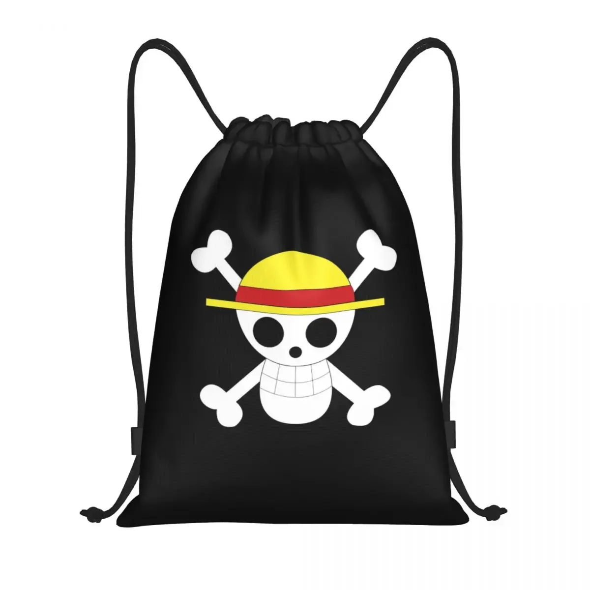 Skull Law Anime Drawstring Bags Basketball Backpack Gym Sackpack String Bags for Exercise