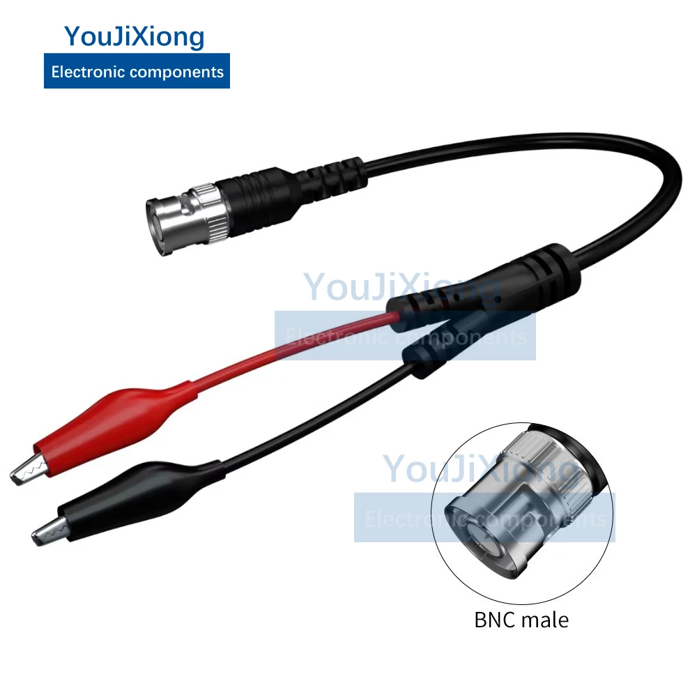 BNC To Alligator Clip BncQ9 Signal Test Line Oscilloscope Probe Detection Hook Pen Plug Safety