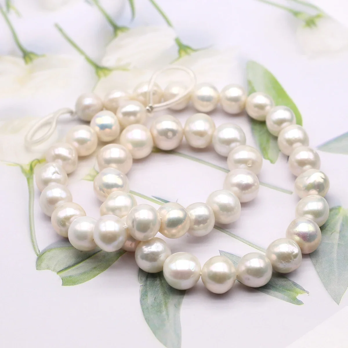 

AAA 9-11mm Natural Freshwater Pearl Beaded Near Round Punch Loose Beads for Jewelry Making Diy Necklace Bracelet Accessories