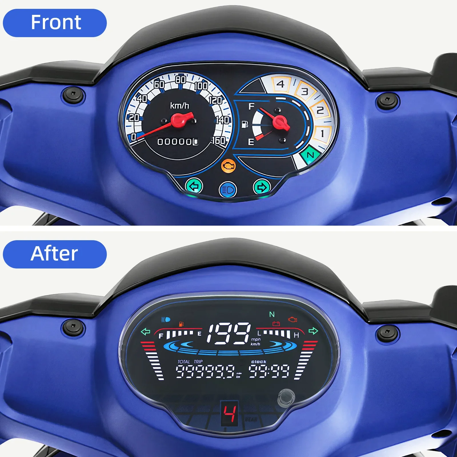 Digital Motorcycle Speedometer For YAMAHA Sight 115/Crypton Fi 114 Sirius fi VEGA RR Odometer Instrument RPM Fuel Level Meter