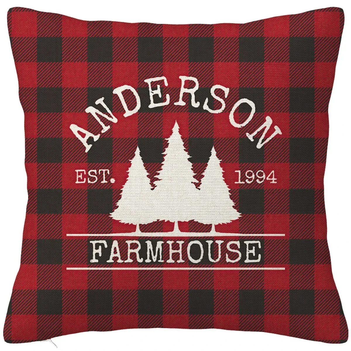 Christmas Decoration Red Faro Check Elk Pillowcase Home Decoration Living Room Sofa Cushion Cover 50*50 Decorative Pillowcase