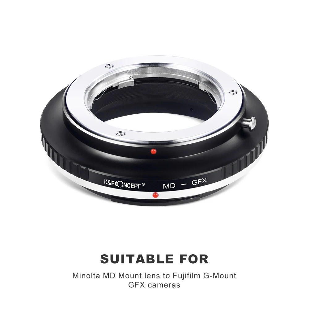 K&F Concept Lenses Adapter for Minolta MD Series Lenses to Fuji GFX Mount Camera Lens Adapter Ring DSLR Accessories Brand New