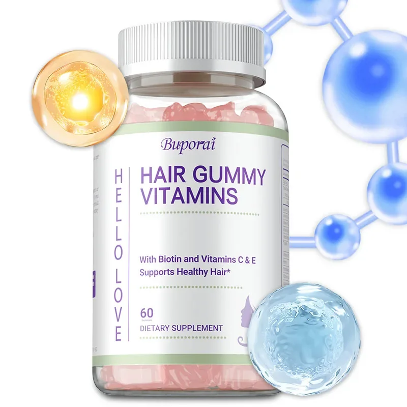 

Hair Vitamin Gummies with Biotin - Supports Hair Growth, Healthy Skin and Strong Nails, Boosts Collagen Production
