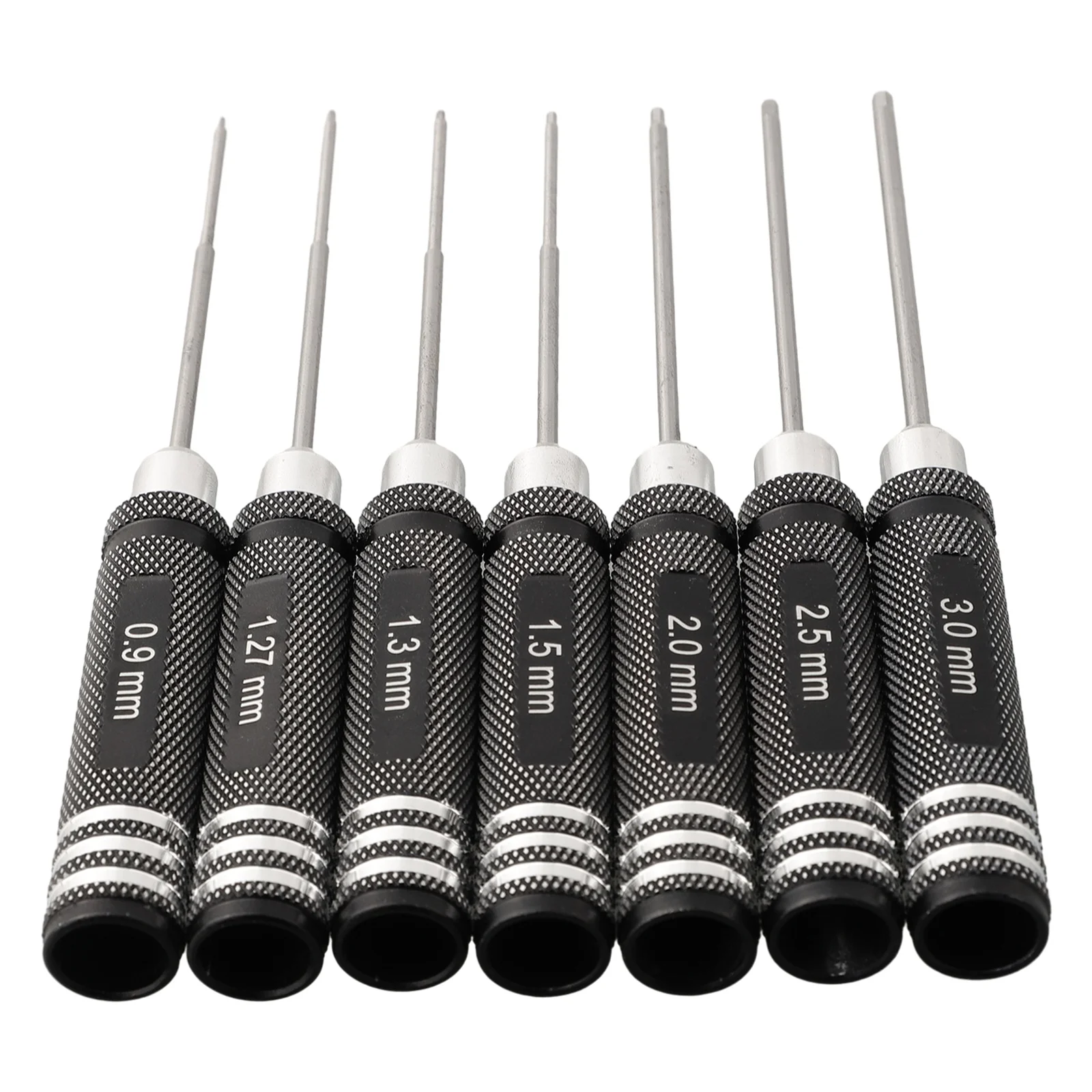 7pcs Hex Screwdriver 0.9-3.0mm Non-slip Aluminium Handle For RC Hobby Car Boat Quadcopter Multi-axis FPV Racing Drone Hand Tools