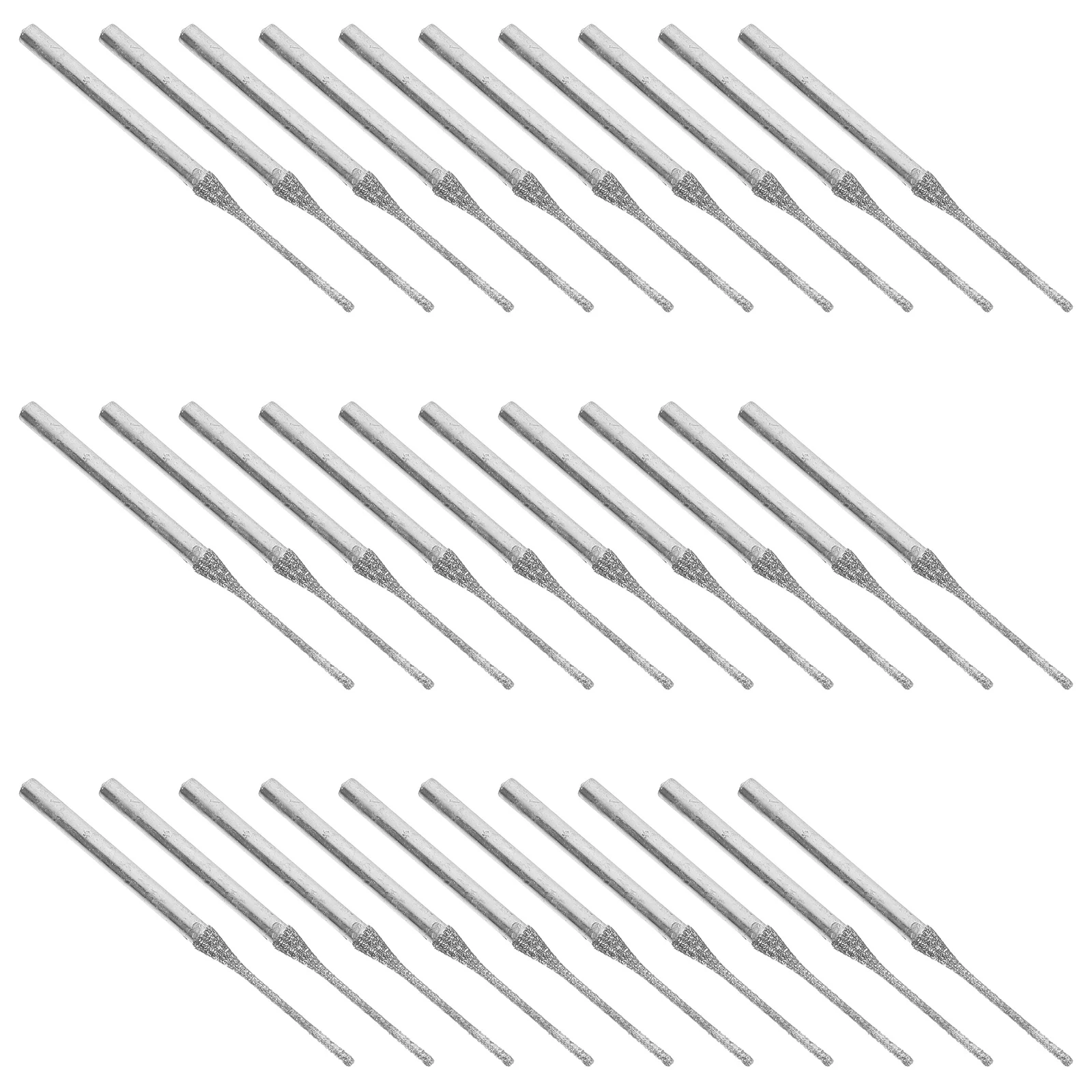 

30pcs Diamond Drill Bits Set For Jade Glass Drilling 1Mm Burr Tools Craft Engraving Stone Carving Grinding Replacement