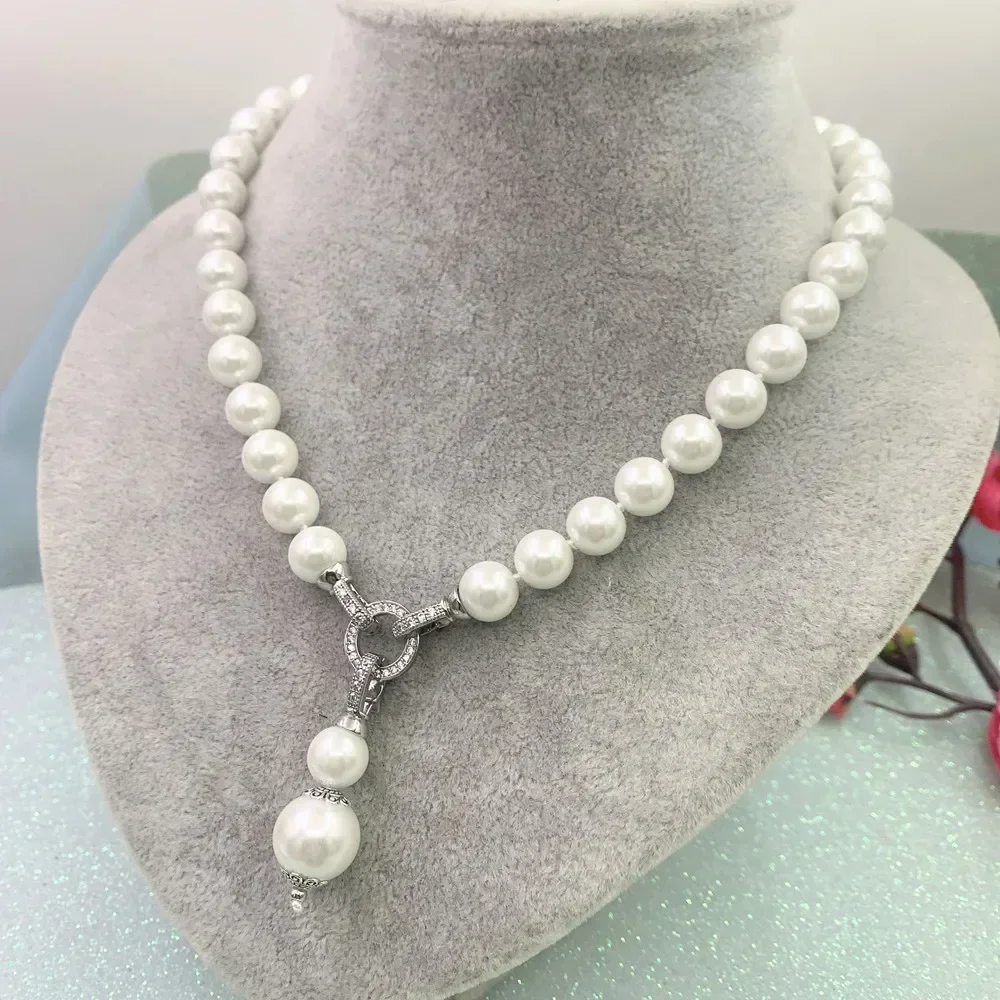 

Fashion Sweater Chain Elegant Pearl Necklace Pendant for Women Girl Gift Charm Choker Hombre Chain Clothing Accessories Jewelry