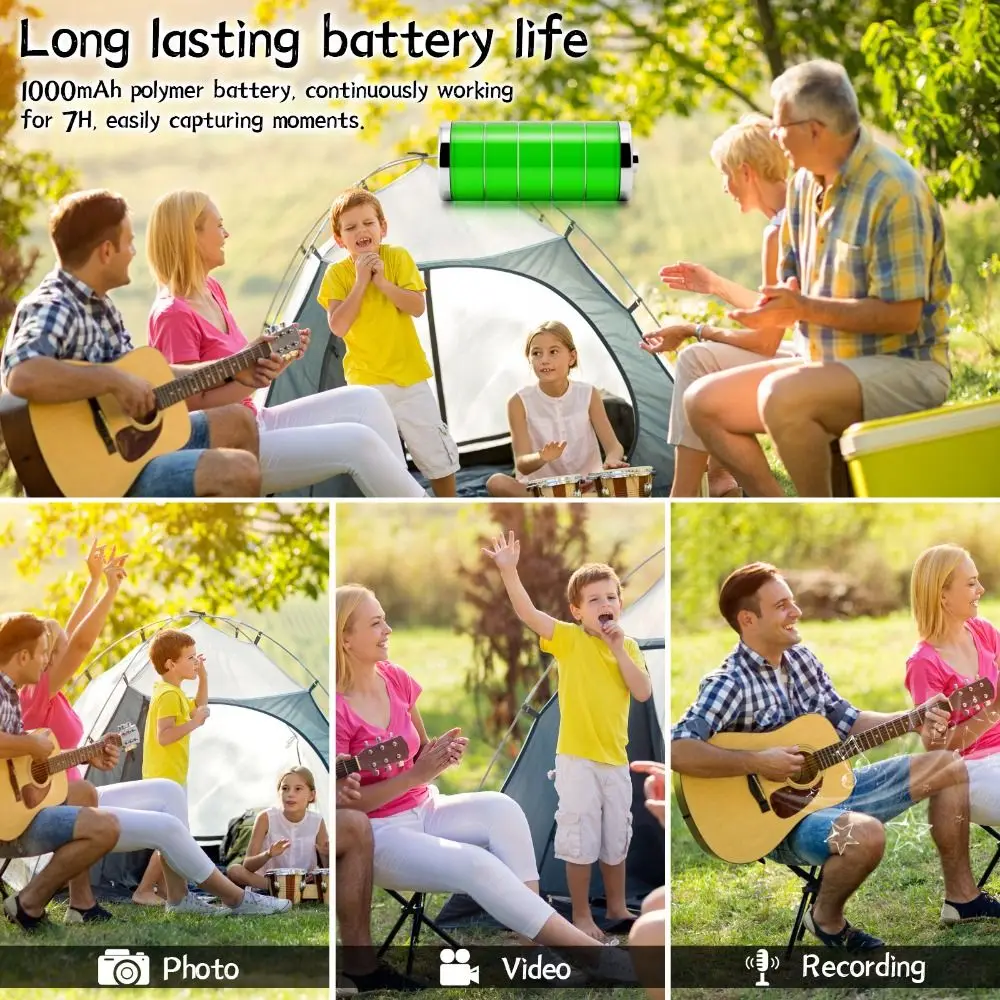 180 Rotating Portable Digital Video Recorder Night Vision Chest Fixed 1080P WiFi Mini Camera All in One Machine