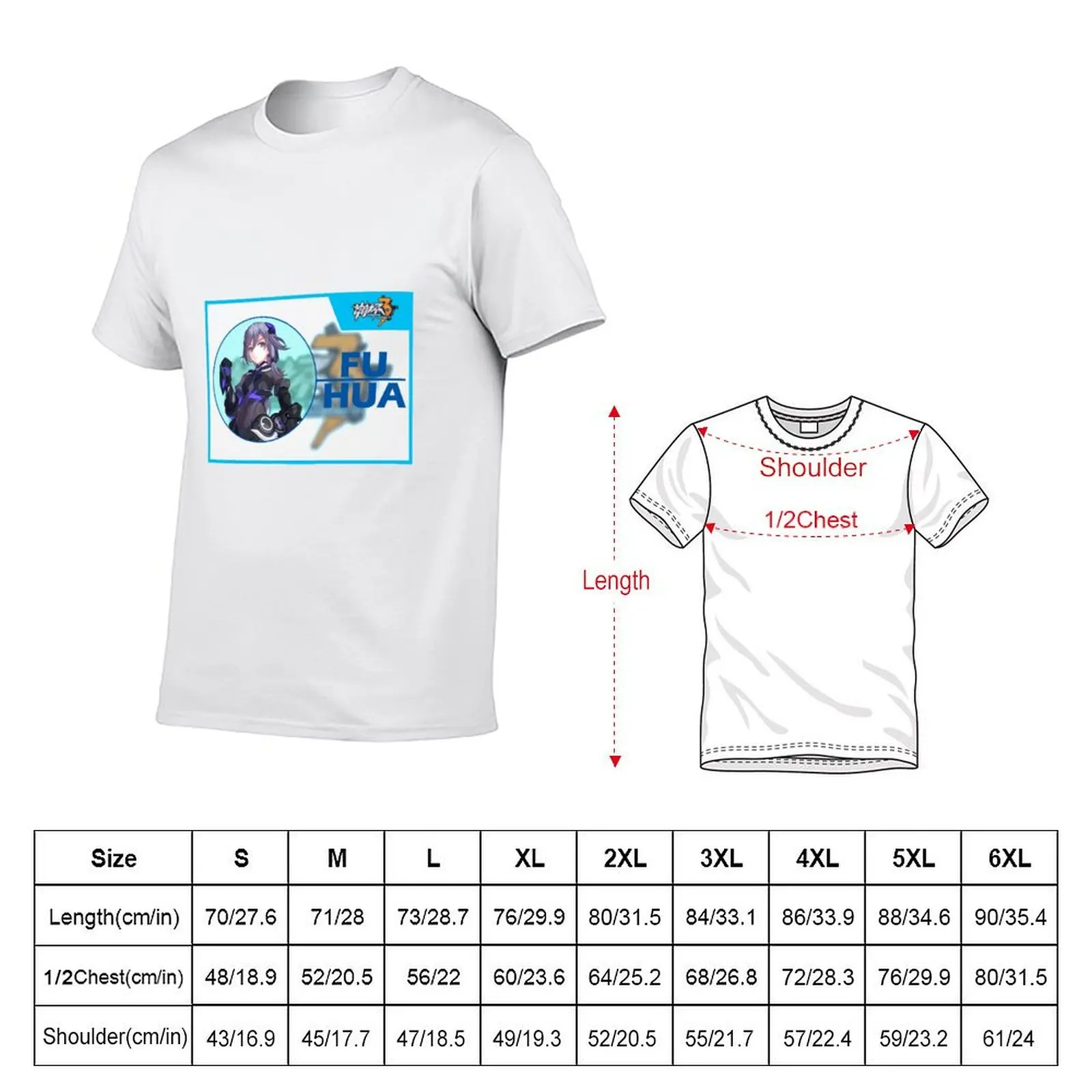 Fu Hua From Honkai Impact 3 rd Special T-Shirt man t shirts for men man t shirt heavy cotton T-Shirt
