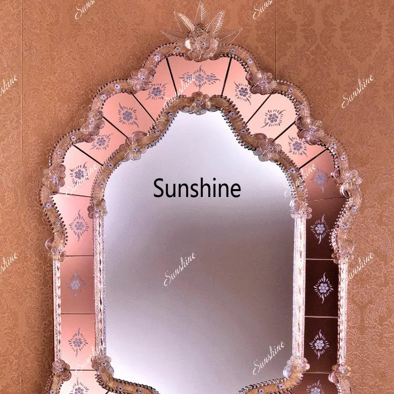 Medieval decorative entrance dressing mirror living room full-length mirror