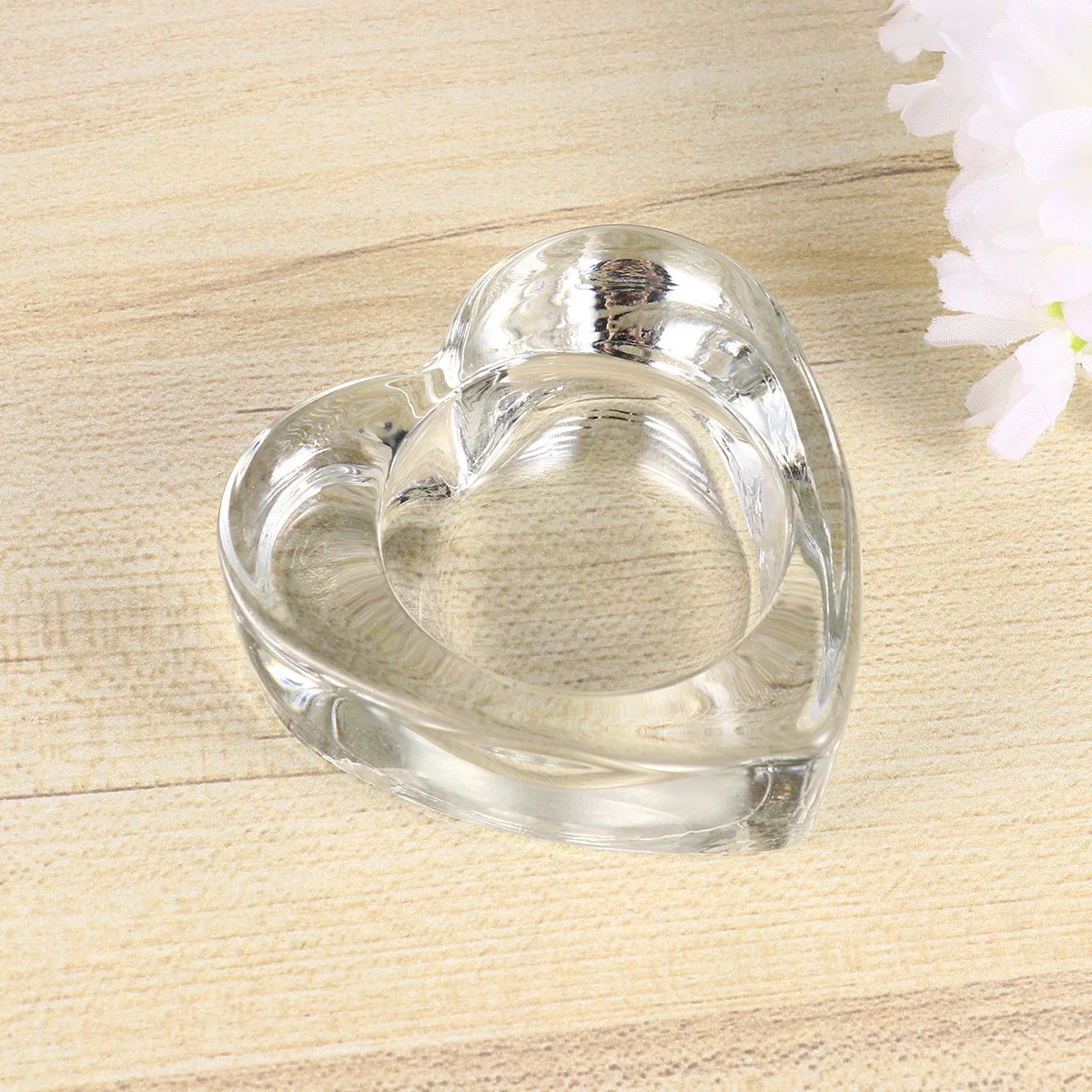 1 قطعة شكل قلب الزجاج الشمعدان حلية حامل لحفل الزفاف المنزل مكتب سطح المكتب الديكور الزجاج الشمعدان #6