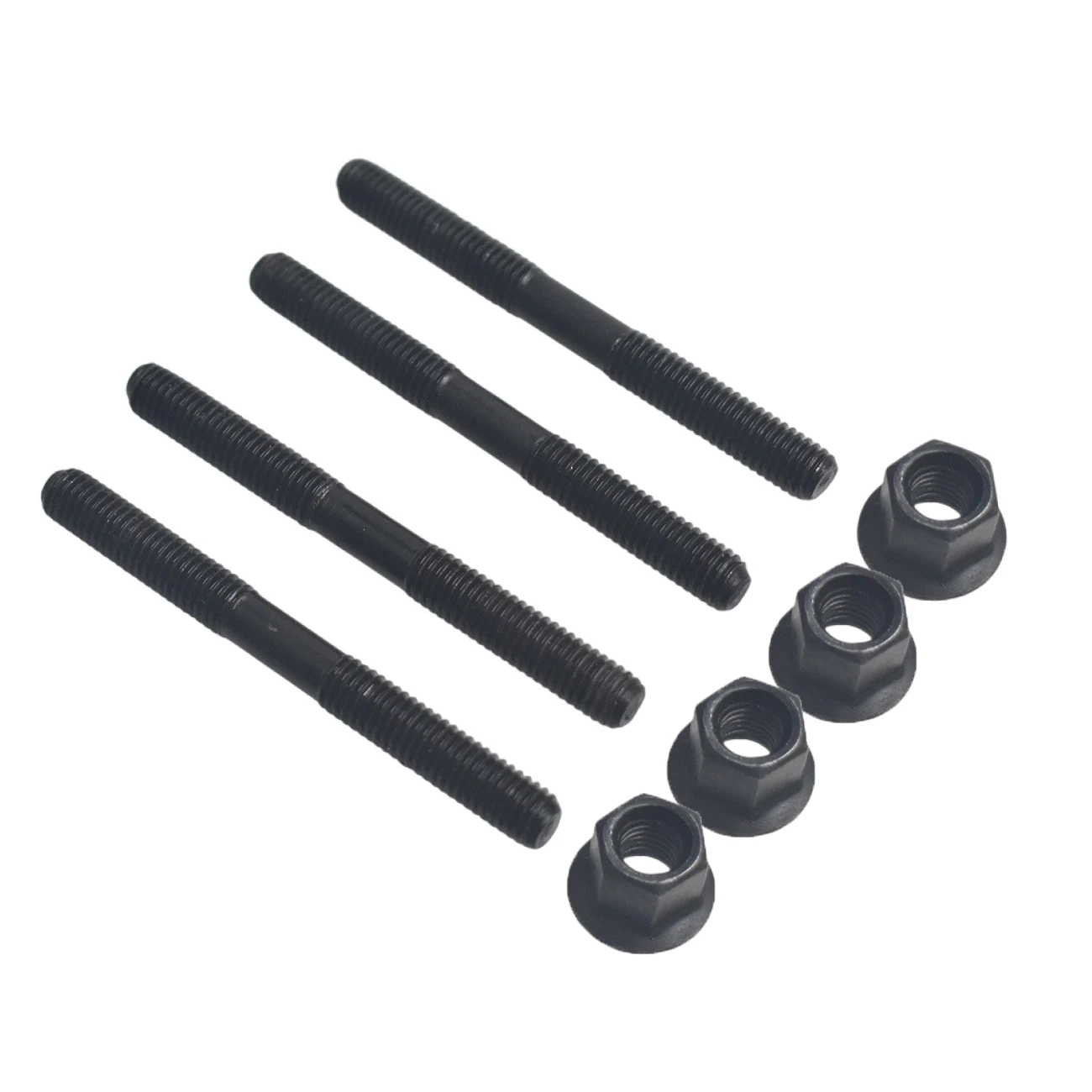 4Pcs M8*80 Total Length Double Head Screws 8.8 Strength Black Kit For Honda GX160 GX200 Predator 212 Non hemi Coleman CT200U