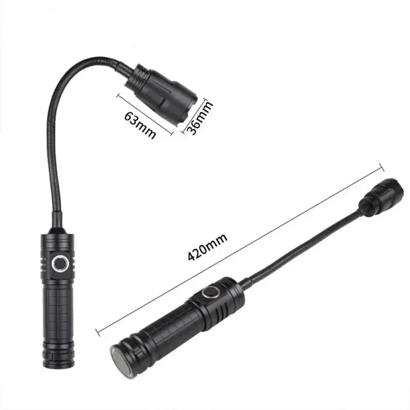 Imagem -06 - Usb Lanterna Led Recarregável Xhp50 Tocha Brilhante Cob Flexível Luz de Trabalho Magnético Reparação do Carro Inspeção Lâmpada de Emergência