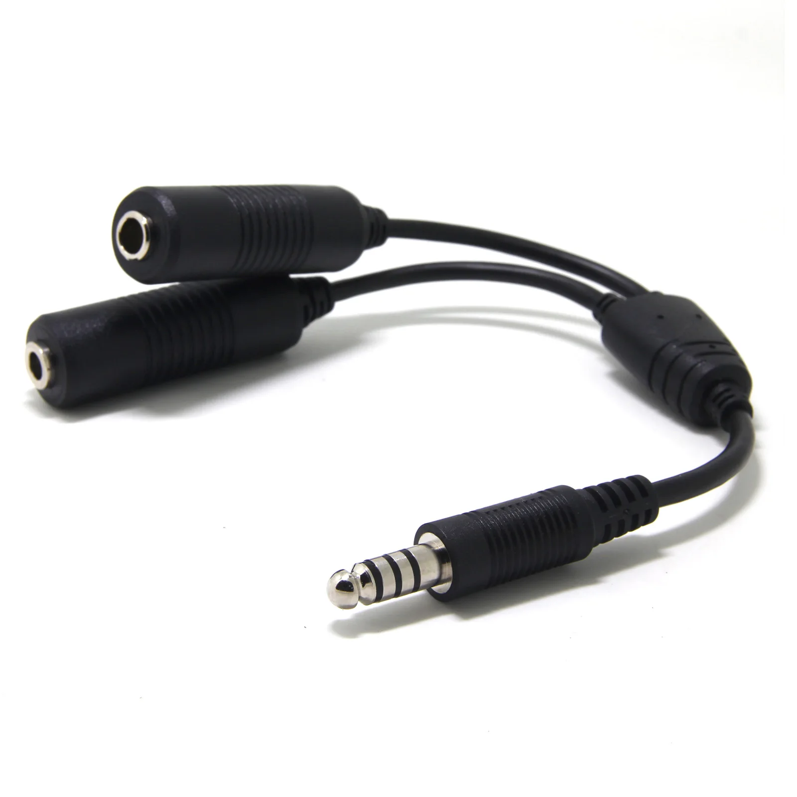 

Aviation Headset Dual GA Plugs to Helicopter U-174/U 7.1mm Plug Adapter Cable with 6.35mm and 5.25mm Jack for Pilot Aircraft Hea