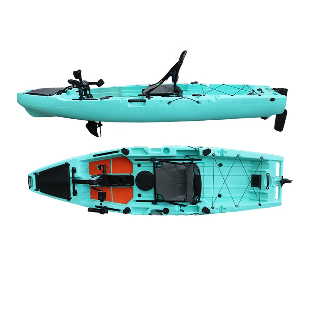 

Universal Pedal Drive Fishing Kayak Sit on Top Fishing for One Person With Motor Propel 11.5ft With Pedal System