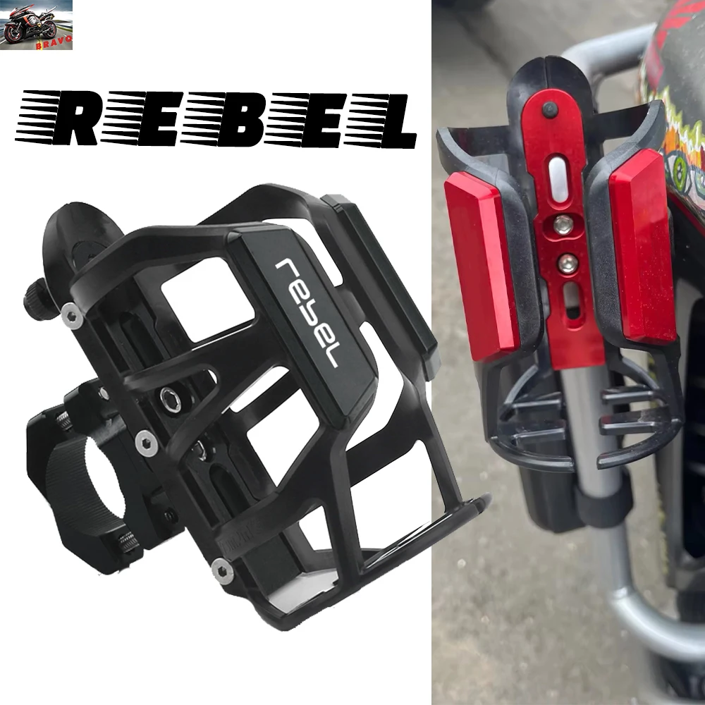 

For Honda Rebel CMX 300 500 1100 CNC Motorcycle Accessories Beverage Water Bottle Drink Cup Holder Alloy Supplies Equipments
