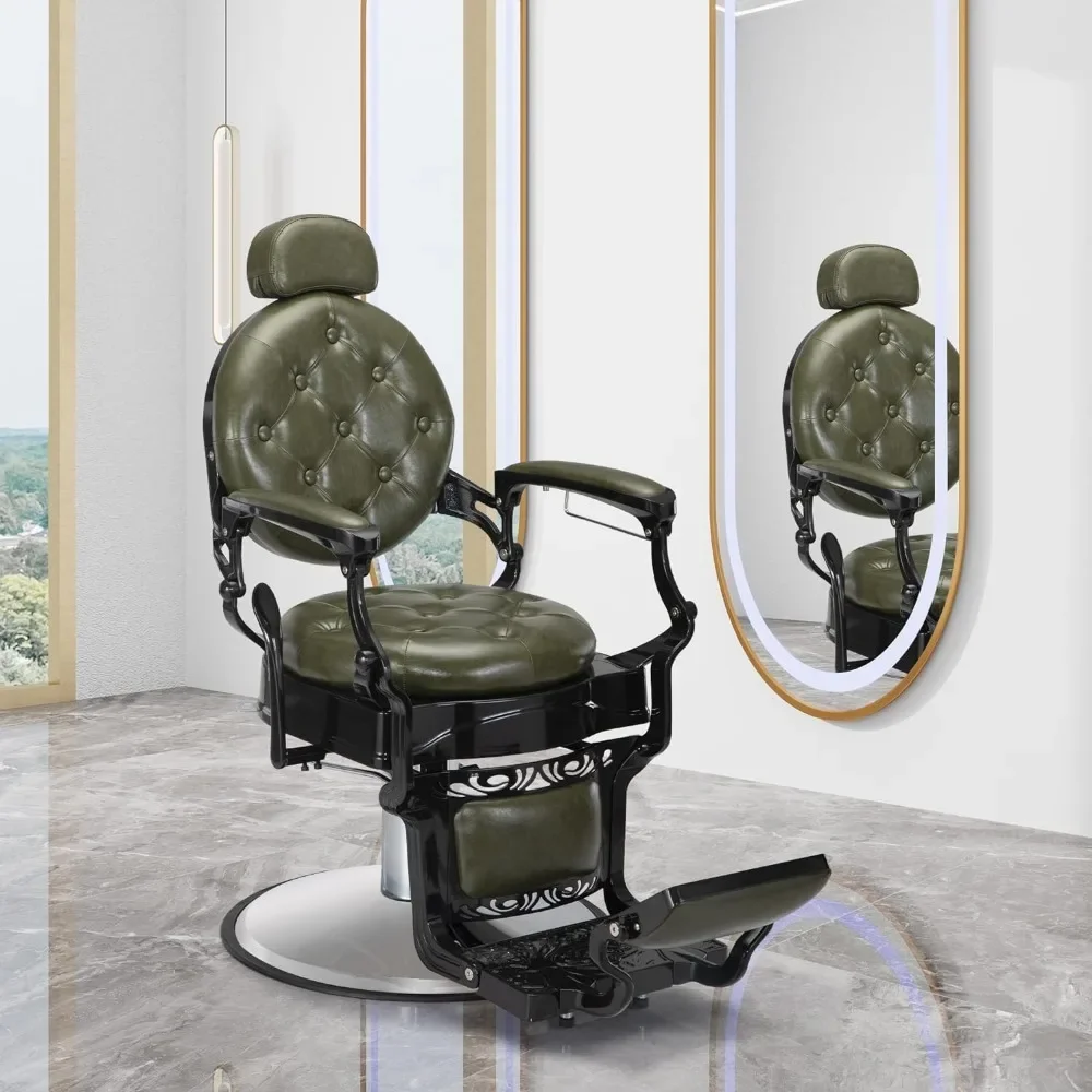 Barber Chair for Barbershop, Professional Salon Chair with ,Hydraulic Recline Styling Chair for Salon Beauty Spa Equipment