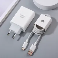 Infinix USB Charger 45W Super Fast Charge EU Adapter For Infinix Note 40 30 Pro Zero 30 X Pro Hot 40 30 Pro 30i 40i 12i
