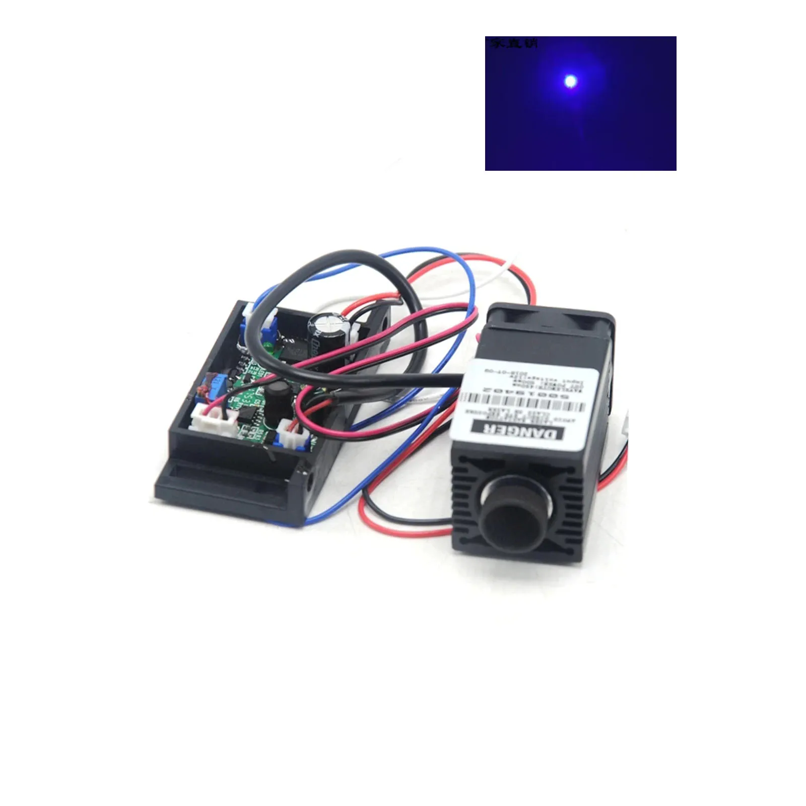 

Adjustable 445nm 450nm 300MW-1W Dot Blue Laser Module 12V ADC 30*65mm