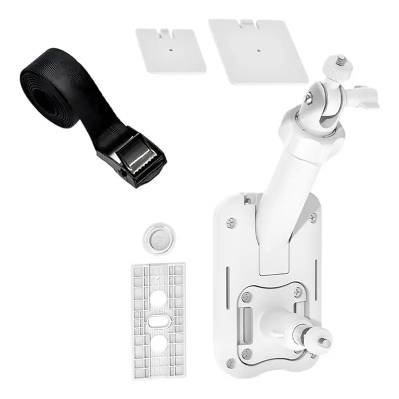 B04C-Drillless Security Camera Mount Bracket Set, Adjustable Holder For Outdoor Surveillance Camera White