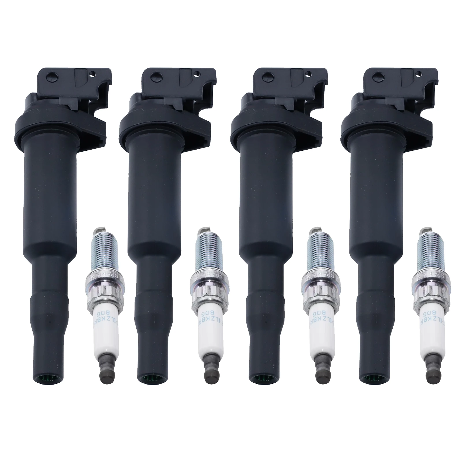 

4pcs Ignition Coil Set For Citroen C4 Picasso 1.6T 2013 Peugeot 207 2010 2011 208 308 3008 508 RCZ MINI Cooper S R56 Spark Plugs