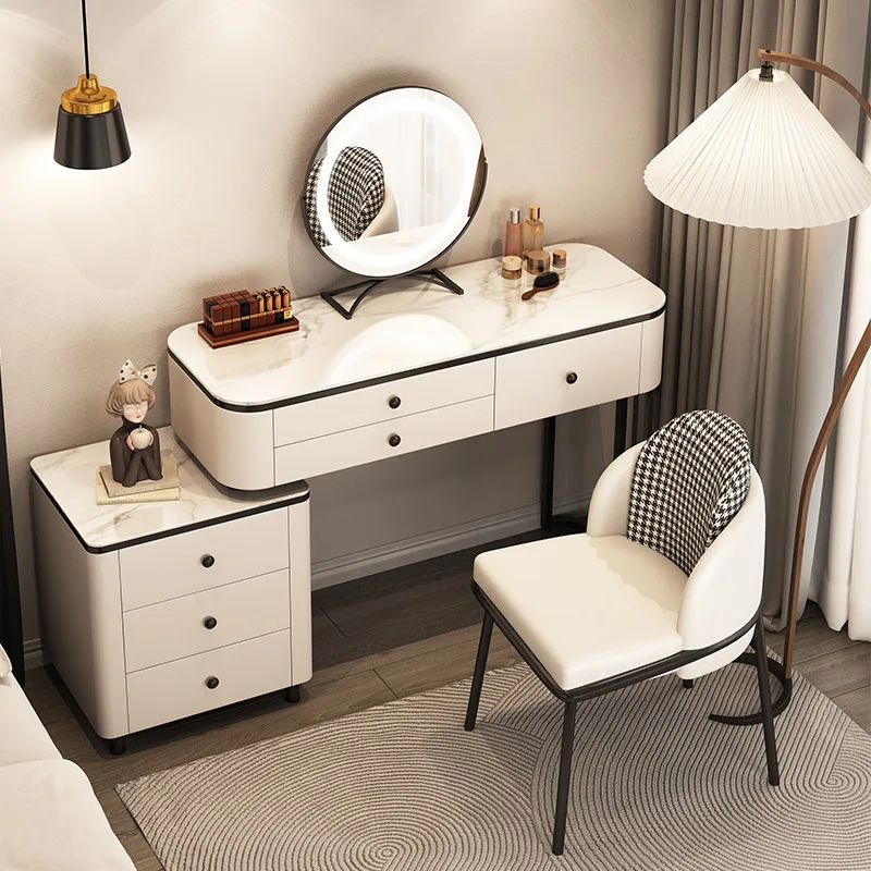 

Makeup Vanity Desk with Drawers Woman Dressing Table with Mirror Dresser Room Make Up Station Chest of Drawers Tocador Dressers