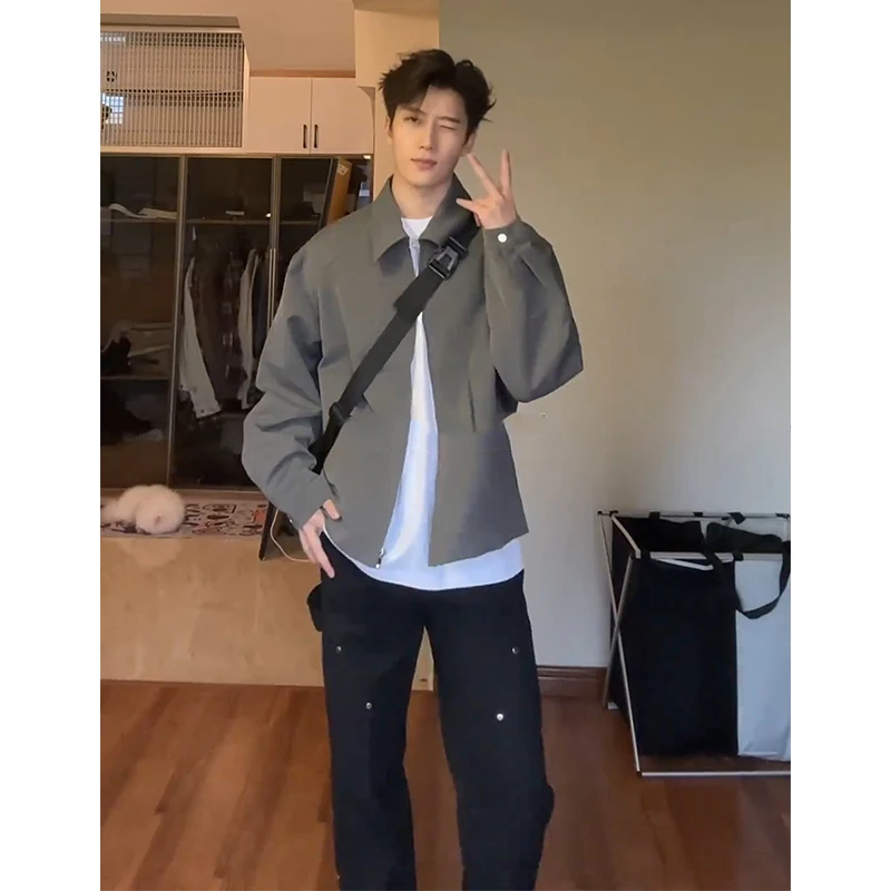 

Мужская демисезонная бейсбольная куртка в американском ретро-стиле, свободного кроя, молодежная, трендовая, на молнии