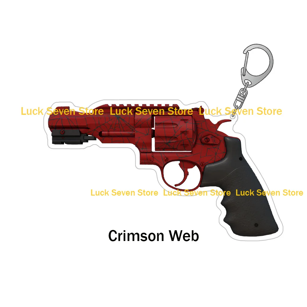 CS2 الذهاب لعبة سلاح R8 مسدس قرمزي الويب العظام مزورة بقاء فينيكس ماركر سلسلة مفاتيح مصنوعة من الأكريليك حقيبة قلادة هدية أنيمي لعبة #5