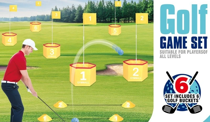 Outdoor Golf Game Barrel Set Cloth Barrel Portable Golf Shot Cutting Game Practice Barrel