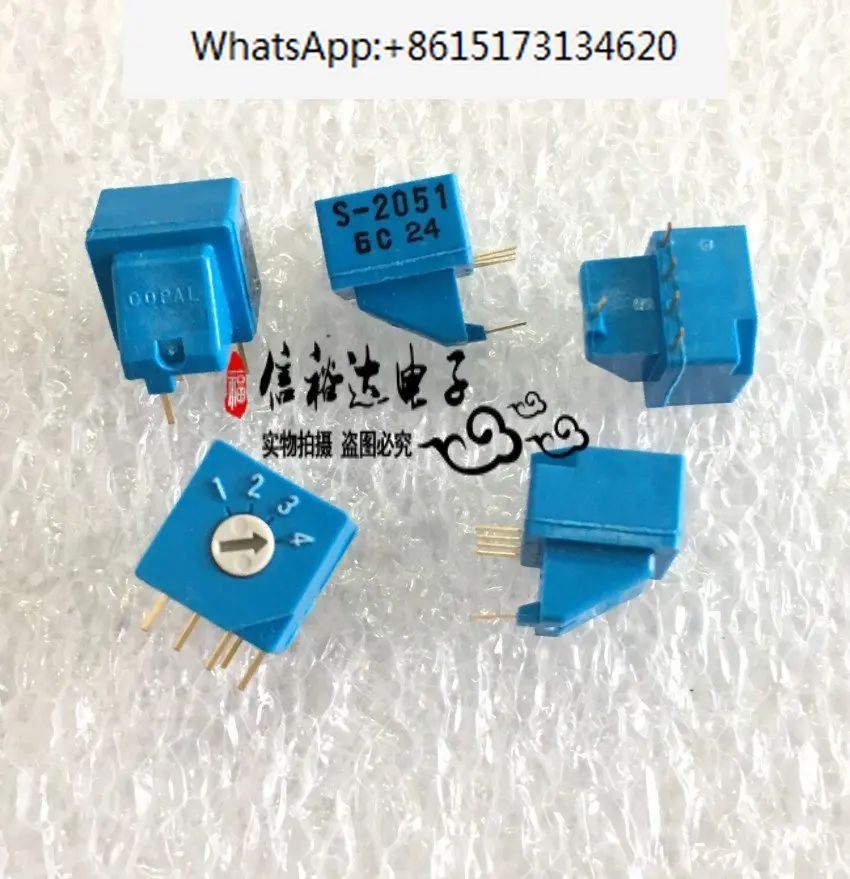 

10 pieces S-2051 imported COPAL Kebao 4-speed band rotary coding switch, 1-4 position dial 1:4