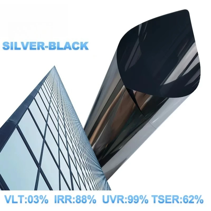 Color Changing PET UV92% One Way Mirror Privacy Window Film with Blackout Protection