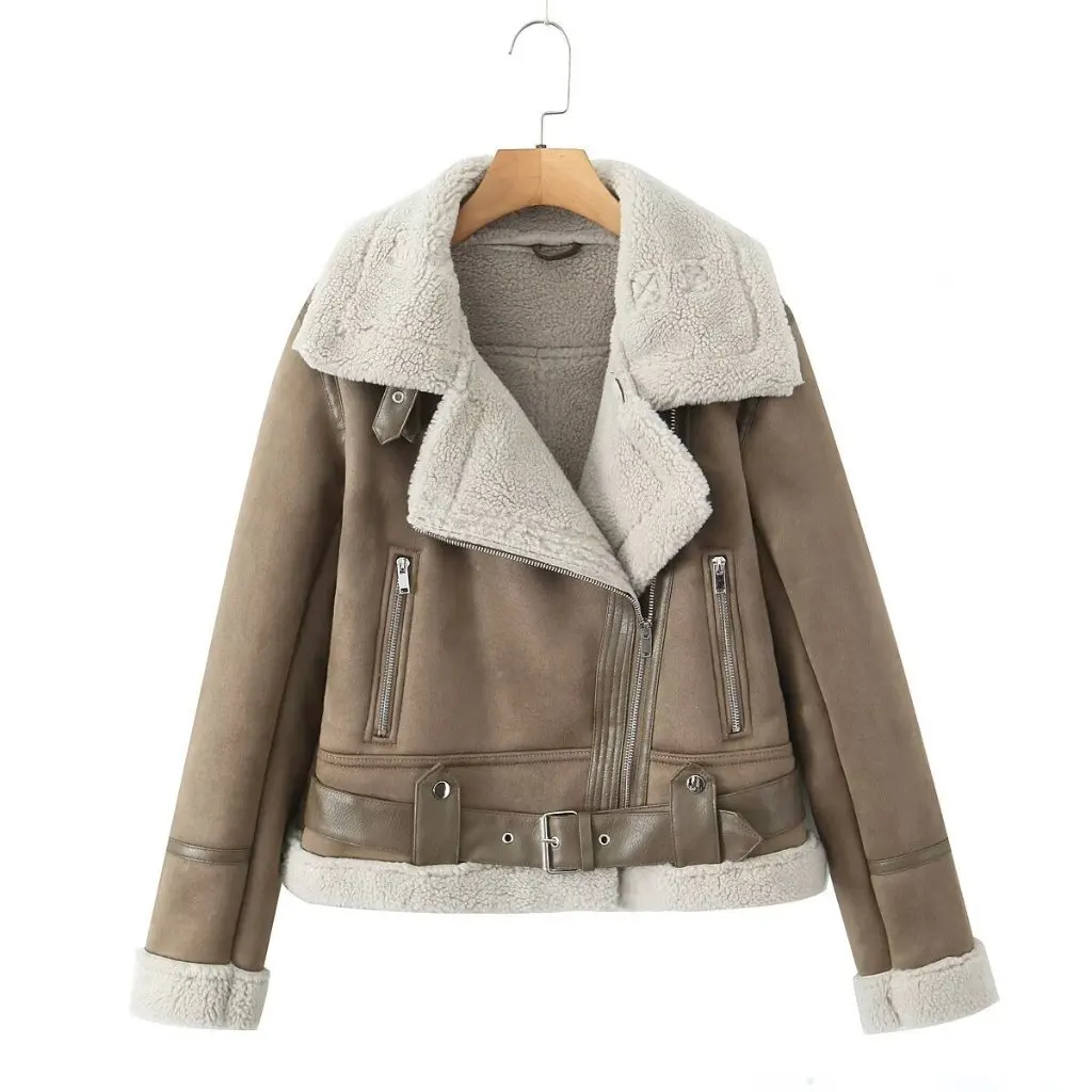 Winter Damen Doppelseitige Wildleder Lamm Plüsch Jacke Casual Lose All-Match Mantel Modische Top für