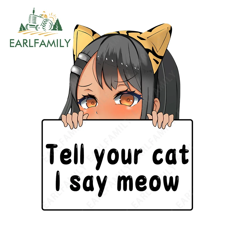 EARLFAMILY آذان أرنب Loli Peek سيارة ملصق الأرنب فتاة تبدو مذهلة اليوم ملصق مائي الإبداعية الكمبيوتر المضيف الأمتعة سيارة التسمية