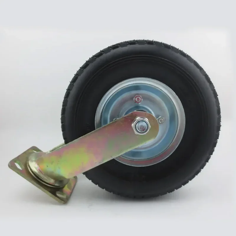 1 Pcs 8-Inch Inflatable Rubber Directional Wheel Caster for Hotel Service Garage Entrance Luggage Trolley Air Cart
