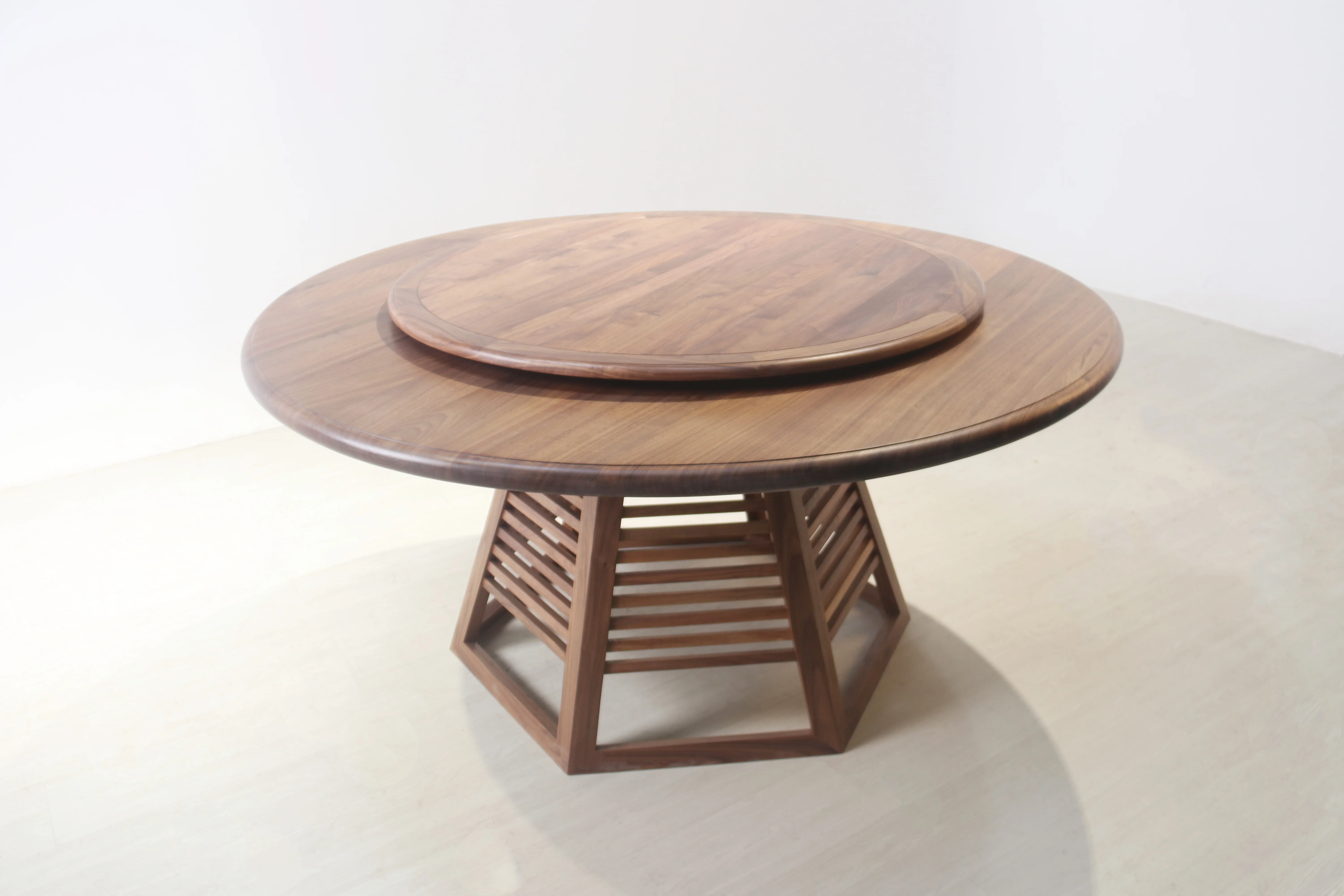 New Factory Directly Offer Black Walnut 5ft Big Round Banquet Table Events Table