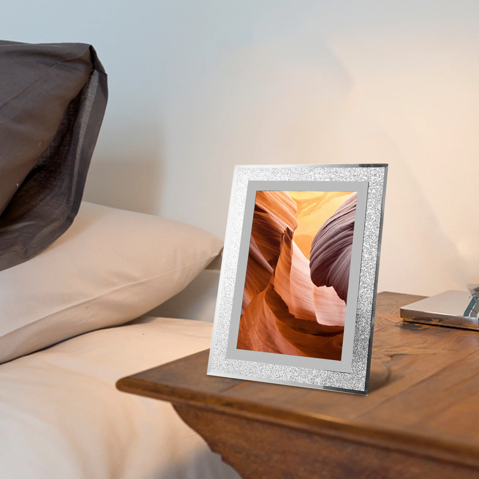 Crystal Glass Photo Frame Pictures Desk Frames Clear Holder Home Household Lovers Bridal Shower Glass Photo Frame Picture Holder