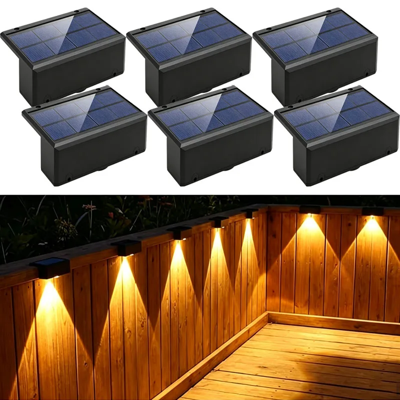 Outdoor Solar Wall Light Waterproof Fence Lights Solar Powered LED Light for Garden Backyard Patio Deck Railing or Exterior Wall