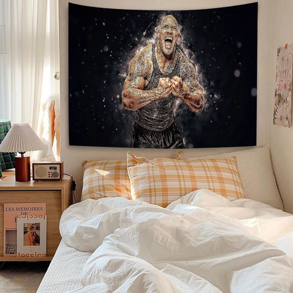 

D-Dwayne J-johnson Funny DIY Wall Tapestry Art Science Fiction Room Home Decor Wall Art Decor