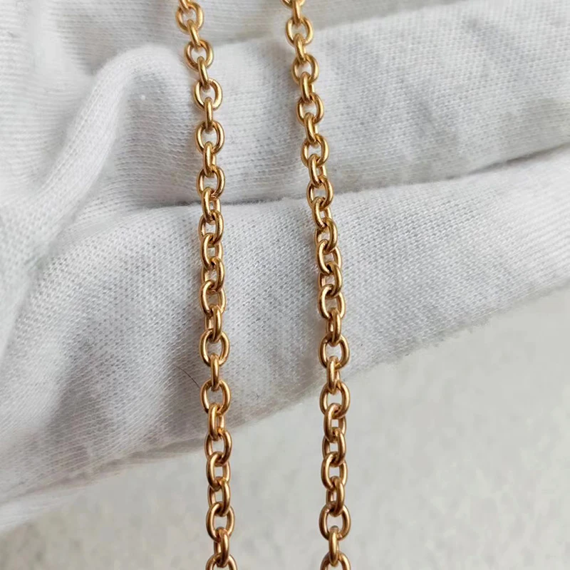 Pure Titanium O-Shaped Welded Death Link Chain Necklace 3mm Width for Fashion Jewelry Accessory