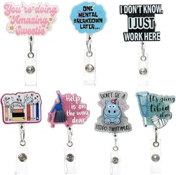 Newest Funny Badge Reels, Cute Retractable Nurse Badge Reels, Meme Badge Holder Gifts, ID-Tag Card Holder Clip