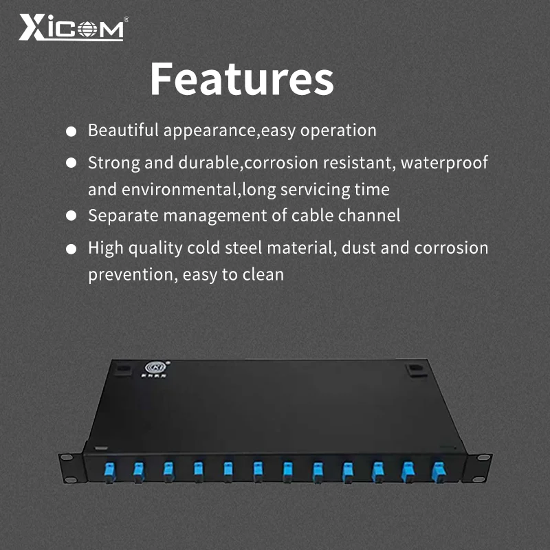 12 Core Fiber Optic Termination Box SC-FC-ST-LC/UPC Single/Multi Mode Fiber Optical Distribution Box full with Adapter Pigtail