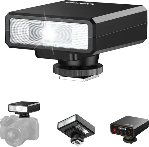 Mini Camera Flash, GN12/CCT 5600K Speedlite for Canon Fuji Sony Nikon Panasonic Olympus Pentax, Universal Hot Shoe Mount