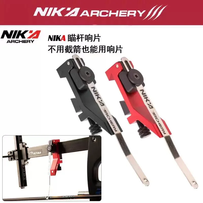 Recurve Bow Clicker Archery Metal Adjustable NIKA Bow and Arrow Positioning Signal Clicker Accessories for Hunting Shooting